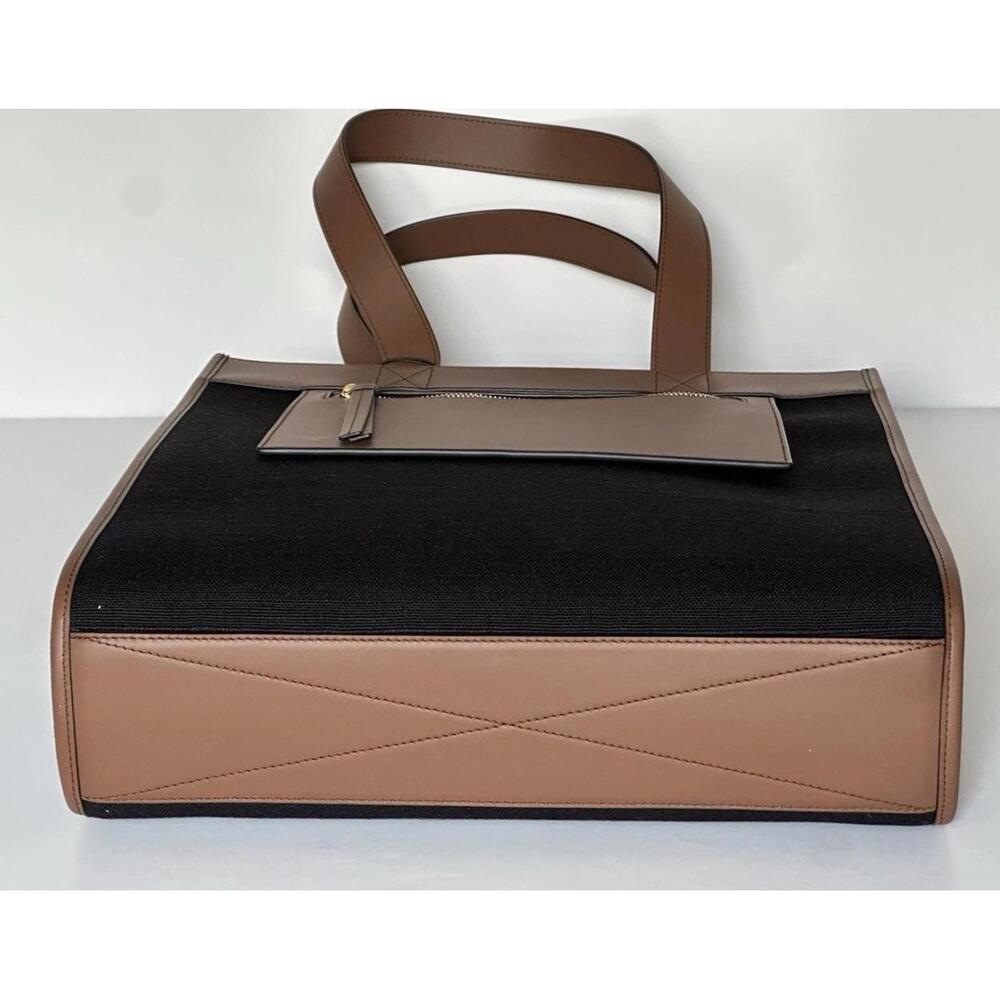 BNWT Burberry Manzon Tote Shoulder Bag Black/Dark Brown $1,350 - Picture 5 of 9